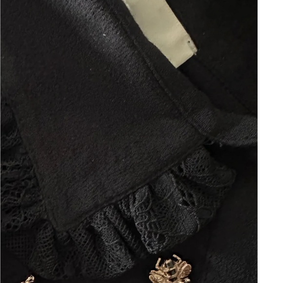 Maje black short sleeve dress with gold detail - Picture 5 of 5
